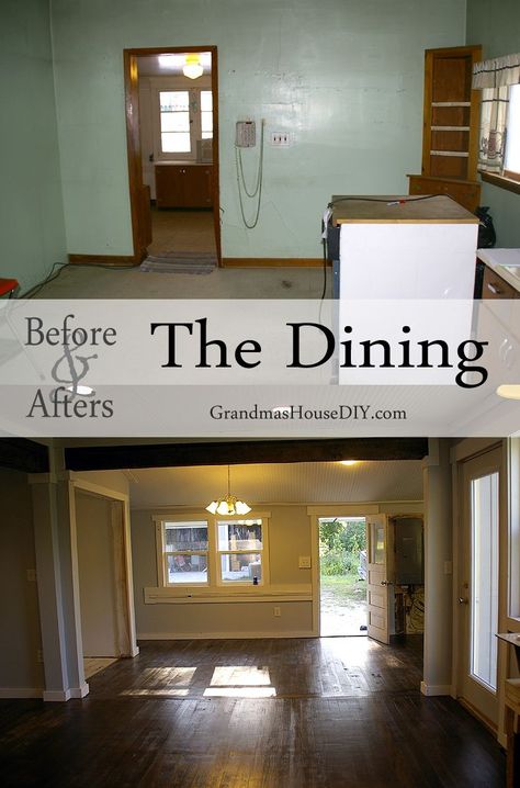 Before and after gallery after fifteen months of renovation remodeling a 100 year old farm house in northern Minnesota. House tour, home decor, interior design, house decorating. The dining room. Old Home Remodel, Farmhouse Renovation, House Of Turquoise, Home Remodeling Diy, Farmhouse Remodel, Investment Properties, High Road, Old Farm Houses, Diy Renovation