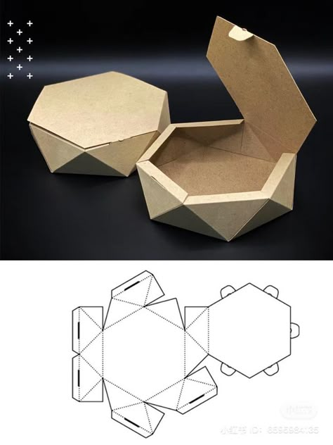 Folding Origami, Instruções Origami, Origami Paper Art, Gift Box Template, Handmade Paper Crafts, Origami Crafts Diy, Paper Crafts Origami, Fun Easy Crafts, Diy Gift Box