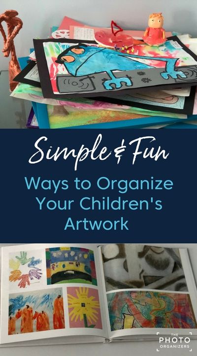 Simple & Fun Ways To Organize Your Children's Artwork | ThePhotoOrganizers.com Save Kids Artwork, Organizing Kids Artwork, Kids Art Display, Family Yearbook, Diy With Kids, Photo Organizing, Photo Book Ideas, Picture Organization, Childrens Artwork