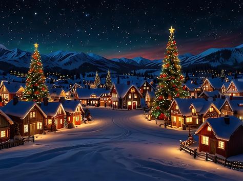 Photo a vibrant christmas village blanke... | Premium Photo #Freepik #photo #christmas-night #christmas-scene #christmas-backgrounds #christmasbackground Christmas Lights Background, Christmas Campaign, Xmas Wallpaper, Christmas Place, Colorful Lights, Night Background, Free Business Card Mockup, Christmas Celebration, Christmas Appetizers