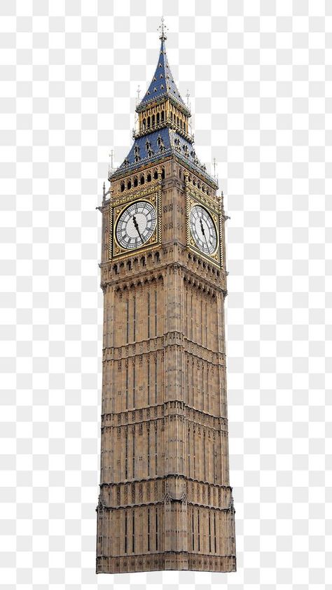 London Clipart, London Clock Tower, London Collage, Building Png, Tower Clock, Big Ban, Paper Effect, London Big Ben, Big Clock