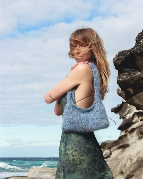 🌊 Ocean inspired knitted bag made with alpaca, merino, mohair, denim and cotton 📸 @kerrydang_ Knitted Bag Pattern, Scrap Yarn Projects, Knit Bags, Making Tea, Knit Bag, Knitted Bag, Scrap Yarn, Mohair Knit, Different Scents