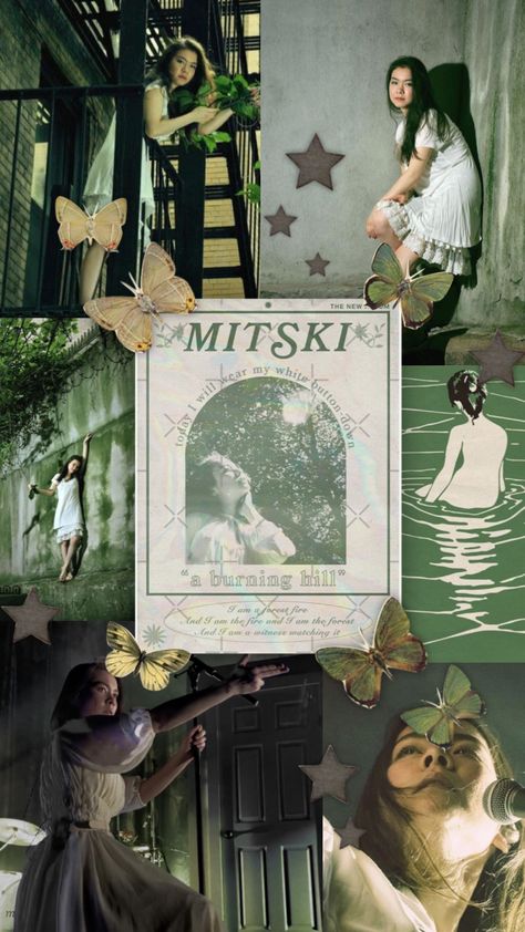 Mitski Homescreen, Green Moodboard Aesthetic, Mitski Aesthetic, Pretty Posters, Green Moodboard, Lyn Lapid, Posters For Wall, Mini Posters, Room Pics