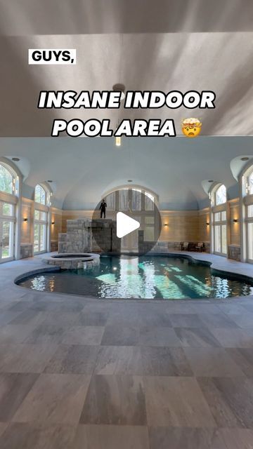 Skyview | Media Company on Instagram: "Unreal indoor pool area 🤯

#indoorpool #luxurylifestyle #luxuryhomes #mansion #pooldesign #lagoon #pool #interiordesign #indoorwaterfall  #housetour #milliondollarhomes #luxuryliving #indoorpooldesignideas #waterfall" Fancy Pool Party, Indoor Pool Ideas, Lagoon Pool, Indoor Waterfall, Indoor Outdoor Pool, Million Dollar Homes, Media Company, Pool Area, Pool Designs