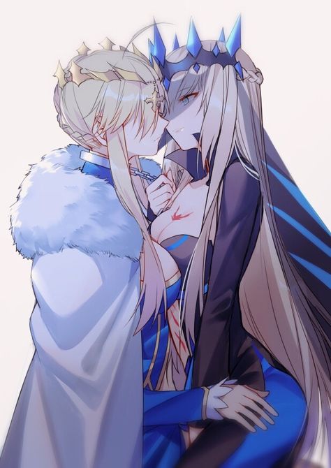 Artoria Lancer x Morgan le Fay (Fate/X) Morgana Le Fay, Type Moon Anime, Morgan Le Fay, Fate Characters, Arturia Pendragon, Yuri Manga, Fate Stay Night Anime, Yuri Anime, Fate Anime Series