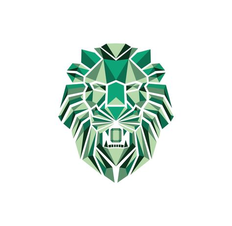 Emerald lion head logo design Emerald Logo, Head Logo Design, Lion Head Logo, Lion Head, Logo Icons, Vector Art, Lion, Vector Free, Emerald