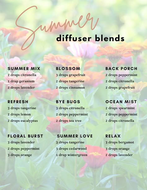 Late Summer Diffuser Blends, June Diffuser Blends, Summer Oil Diffuser Blends, Summer Essential Oil Blends, Essential Oil Candle Blends, Summer Diffuser Blends, Summer Essential Oils, Doterra Diffuser, Doterra Diffuser Blends