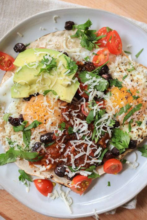 Vegan Huevos Rancheros, Mexican Breakfast Strata, Huevos Rancheros Recipe Vegetarian, New Mexico Huevos Rancheros, Ranchero Eggs Mexican Breakfast, Cassava Flour Tortillas, Gourmet Gluten Free, Salsa Avocado, Grain Free Snacks