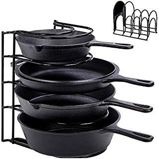 Amazon.com: Lodge Seasoned Cast Iron 5 Piece Bundle. 10.5" Griddle, 8" Skillet, 10.25" Skillet, 10.25" Dutch Oven, and 10.25" Lid: Cast Iron Skillet: Kitchen & Dining Pan Organizer, Cookware Organization, Cast Iron Skillets, Pan Storage, Eco Kitchen, Pan Organization, Seasoning Cast Iron, Pan Rack, Kitchen Clutter