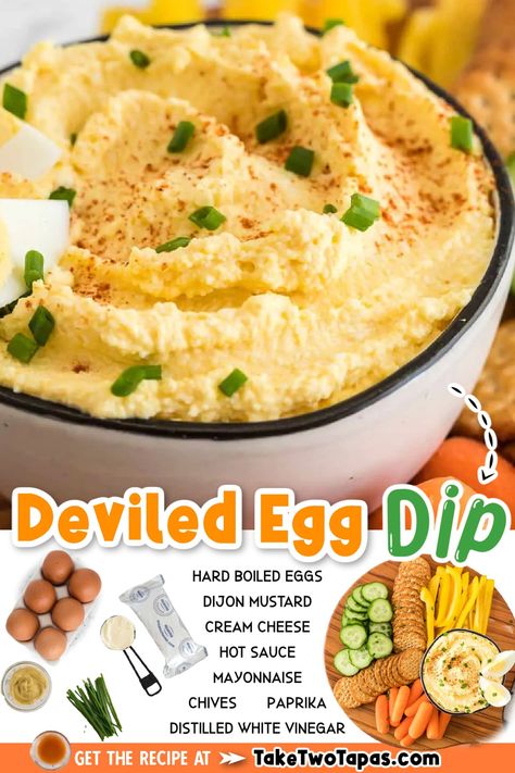 Deviled Egg Dip is a super creamy... - Easy Budget Recipes Deviled Eggs Dip, Deviled Egg Dip Recipe, Deviled Egg Recipe With Relish, Deviled Egg Recipes Unique, Deviled Egg Dip, Delicious Deviled Egg Recipe, Basic Deviled Eggs Recipe, Egg Dip, Leftover Hard Boiled Eggs