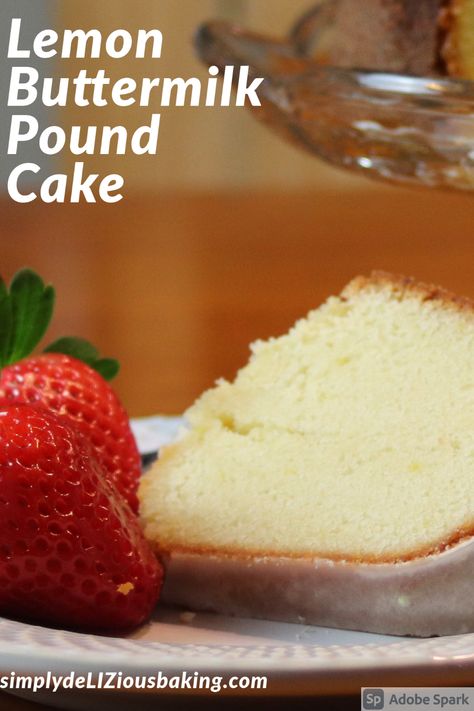 Simple Pound Cake, Lemon Buttermilk Pound Cake, Buttermilk Baking, Easter Desserts Cake, Southern Pound Cake, Pound Cake Recipes Easy, Buttermilk Pound Cake, Lemon Pound Cake Recipe, Easy Easter Desserts