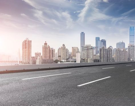 Skyscraper backdrop downtown modern foot... | Free Photo #Freepik #freephoto #background #business #travel #city Asphalt Texture, Blur Background In Photoshop, Landmark Buildings, City Road, City Background, Chongqing, Poster Background Design, Blurred Background, Modern City