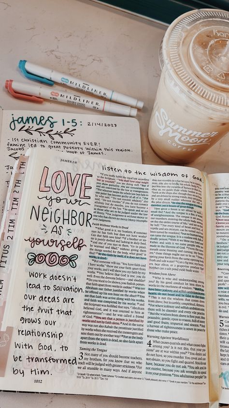 James 2 Bible Journaling, James Bible Journaling, Bible Annotations, Bible Study James, Bible Drawings, Bible Board, Bible Doodles, Journal Drawing, Scripture Journal