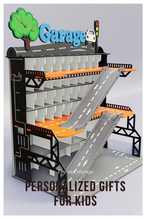 Toy Truck Garage, Diy Car Garage For Kids, Diy Hot Wheels Garage, Diy Toy Car Storage, Diy Toy Car Garage, Hot Wheels Storage Ideas, Hot Wheels Garage Diy, Hot Wheels Storage Display, Kids Car Garage