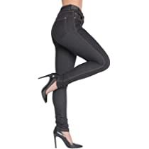 Women's Comfy Stretchy Fabric Jeans Sexy Distressed Denim Bottom Classic Skinny Trousers,Size 6-20: Amazon.co.uk: Clothing Womens Jeggings, Casual Outwear, Plain Colour, Stretch Leggings, Straight Trousers, Womens Clothing Stores, Jean Leggings, Denim Pant, Jeans Denim