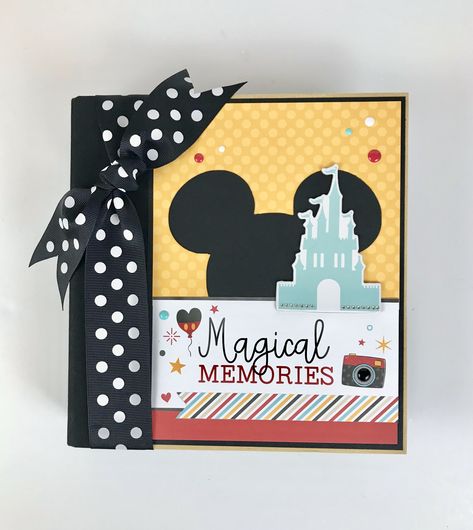 Magical Memories - Scrapbook.com Disney Mini Album, Diy Scrapbook Album, Disney Scrapbooking Layouts, Disney Cards, Disney Scrapbook Pages, Album Diy, Disney Books, Mini Scrapbook, Mini Scrapbook Albums