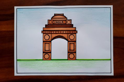 Video Tutorial uploaded on Amrita Drawing Book Channel. Subscribe for more creative Videos and School Projects #indiagate #drawing #easydrawing #howtodraw #youtube #amritadrawingbook India Gate Drawing, Gate Drawing, Republic Day Drawing, Creative Videos, India Gate, Easy Drawings For Kids, Drawing Book, Drawing For Beginners, Drawing Easy