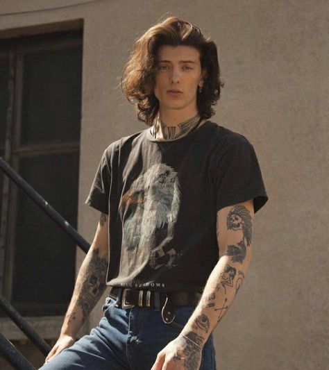 Red Head Long Hair, Loic Williams, Looks For Summer, Look Grunge, Hair Styles Men, Red Head, Alternative Outfits, Long Hair Styles Men, Haircuts For Men