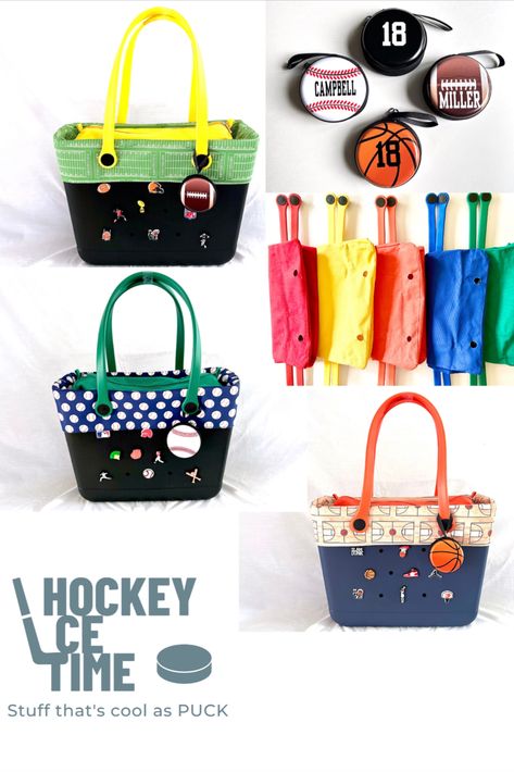 Hey fellow Travel Sports Moms! Looking for a travel sports bag that will hold all your travel sports mom essentials and can be easily converted to additional sports depending on the season including their team colors? You found it! Take your travel sports aesthetic to new level with this sports mom tote. Availble to purchase at HockeyIceTime on Etsy Hockey Team Gifts, Hockey Player Gifts, Hockey Coach Gifts, Hockey Tournaments, Hockey Decor, Hockey Coach, Hockey Gifts, Sports Aesthetic, Basketball Mom