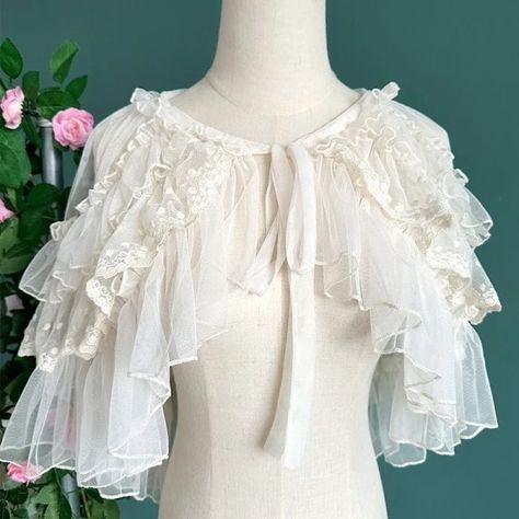 Just found this amazing item on AliExpress. Check it out! $24.11 | Lolita Short Shawl Coat Women Sweet Kawaii Lace Mesh Open Front Poncho Gothic Girls Retro Cute Princess Capes Cardigan Outerwear Short Shawl, Princess Cape, Shawl Coat, Women Ruffle Blouse, Open Front Poncho, Jacket Cape, Shirt Blouses Women's, Cute Princess, Sweet Lolita