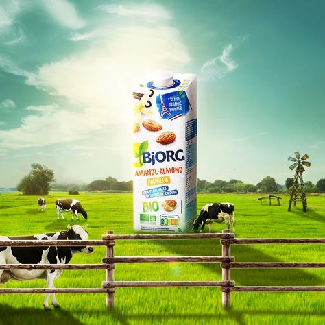 Bjorg milk | social media post Milk Poster Design Ideas, Milk Social Media Post, Milk Ads Creative, Milk Social Media Design, Milk Advertising Creative, Milk Poster Design, Product Poster Design Ideas, Milk Advertisement, Milk Poster