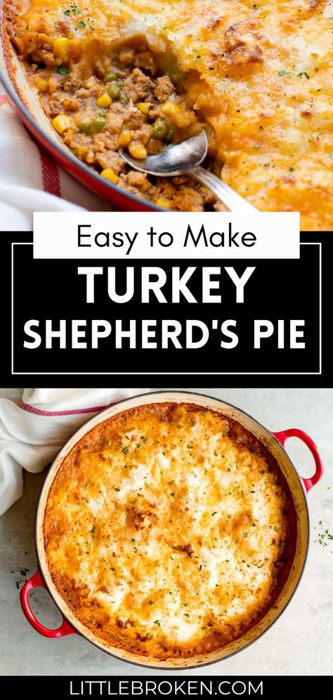 Leftover Turkey Shepherds Pie Recipe Thanksgiving Leftovers, Shepards Pie With Ground Turkey, Shepherds Pie Turkey, Shepards Pie Recipe Turkey, Shepards Pie Ground Turkey, Shepards Pie Turkey, Cozy Cook Shepherds Pie, Chicken Shepards Pie Recipe, Cauliflower Sheppards Pie Recipe