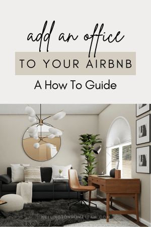 Airbnb Office Space, Airbnb Office Design, Airbnb Workspace, Airbnb Living Room Ideas, Airbnb Office, Traveling For Work, Airbnb Hosting, Airbnb Ideas, Hosting Tips