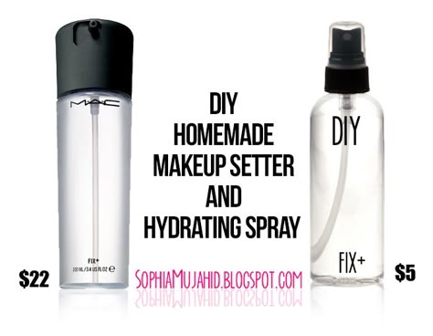 Homemade Organic Makeup Setting Spray/Hydrating Spray (MAC Fix Plus Dupe) | Sophia Mujahid Diy Makeup Looks, Diy Setting Spray, Make Up Spray, Diy Makeup Setting Spray, Mac Fix Plus, Mac Fix, Homemade Makeup, Fixing Spray, Diy Kosmetik