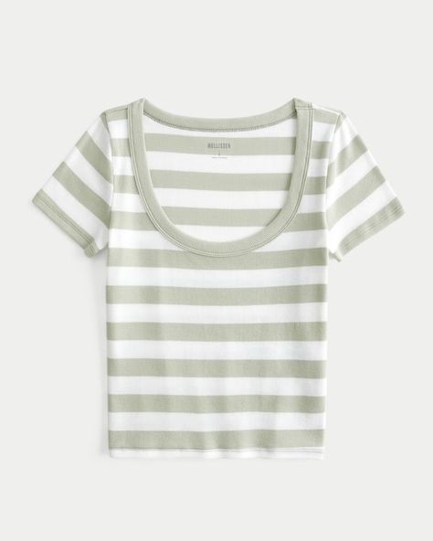 Women's Ribbed Scoop Top | Women's Tops | HollisterCo.com Hollister Clothes, Scoop Top, Europe Outfits, Outfit Inspo Summer, Outfit Inspo Casual, Cute Everyday Outfits, Soft Baby, Really Cute Outfits