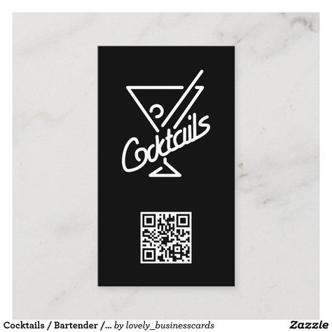 Qr Barcode, Glass Restaurant, Restaurant Business Cards, Cocktail Waitress, Cute Business Cards, Travel Bar, Real Estate Business Cards, Artist Business Cards, Dog Shop