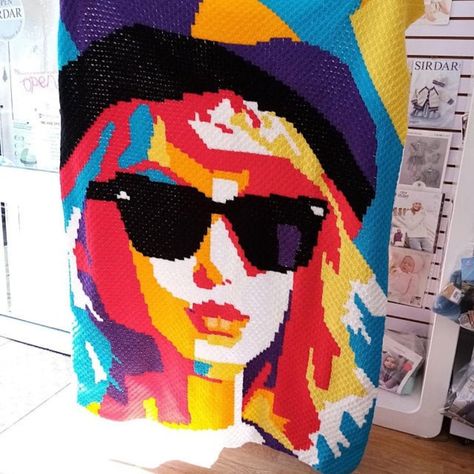 Mini C2C Taylor Swift Crochet Pattern / C2C Celebrity / Mini | Etsy Taylor Swift Crochet Pattern, Taylor Swift Crochet, Corner To Corner Crochet Blanket, C2c Graphgan, C2c Afghan, Teddy Bear Baby Blanket, Crochet C2c Pattern, C2c Crochet Pattern, C2c Graph