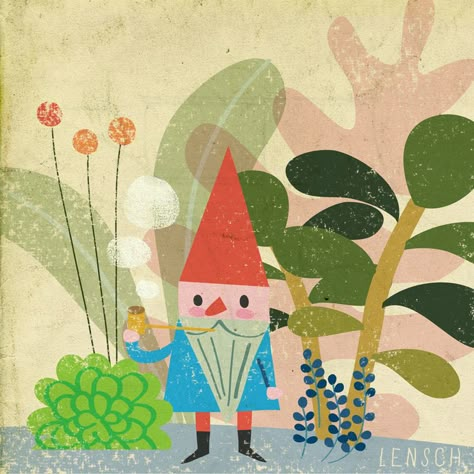 Kawaii!! Gnome Illustration Cute, Gnome Drawing Illustration, Colourful Widgets, Gnome Doodle, Gnome Illustration, Pattern Coloring Pages, Collage Illustration, Daily Drawing, Fantasy Fairy