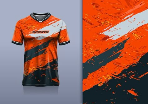 Vector t shirt abstract grunge sport jer... | Premium Vector #Freepik #vector #blue #men #background #orange Sublimation Designs Blue, Orange Jersey Design, Cool Jersey Design, Sports T Shirts Design, Sport Jersey Design, Sport T Shirt Design, Men Background, Volleyball Jersey Design, Futsal Football