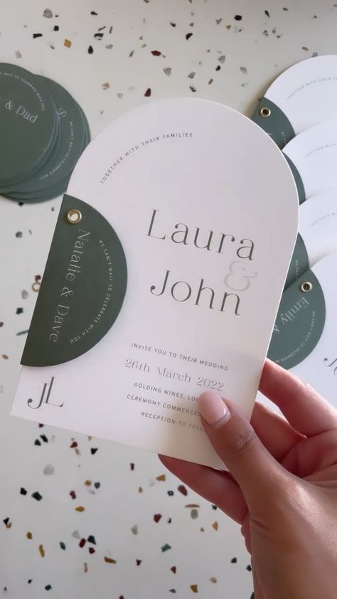 Invite Design Ideas, Cool Wedding Invitations, Wedding Invite Ideas, Card Invitation Design, Wedding Invitations Ideas, Wedding Business Ideas, Wedding Invitations Design, Green Invitation, Green Invitations