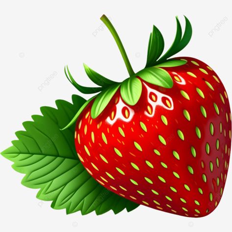 realistic strawberry with green leaves illustration element strawberries png Strawberry Images, Green Leaves Illustration, Strawberry Png, Lotus Flower Pictures, Strawberry Leaves, Strawberry Shortcake Characters, Decoupage Printables, Leaves Illustration, Phone Wallpaper Pink