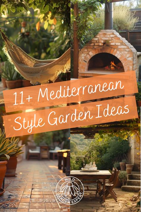 With these Mediterranean style garden ideas, you can create a beautiful and inviting outdoor space that celebrates sunshine, relaxation, and the joy of nature. So, get ready to transport your backyard to the Mediterranean, soak up the sunshine, and embrace the outdoors in your own private oasis. 11+ Mediterranean Style Garden Ideas and Key Features Italy Inspired Patio, Mediterranean Home Backyard, Mediterranean Patio Decor, Italian Yard Ideas, Garden Italian Style, Small Meditteranean Gardens, Mediterranean Garden Decor, Tuscan Garden Ideas Backyards, Small Italian Backyard Ideas