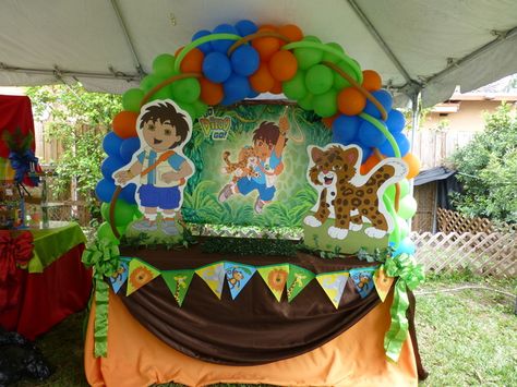 Photo 3 of 60: Go Diego Gp / Birthday "Go Diego Go" | Catch My Party Diego Go, Dora Diego, Explorer Birthday Party, Go Diego Go, Halloween Themed Birthday Party, Outdoors Birthday Party, Birthday Themes For Boys, Rainbow Birthday Party, Dora The Explorer