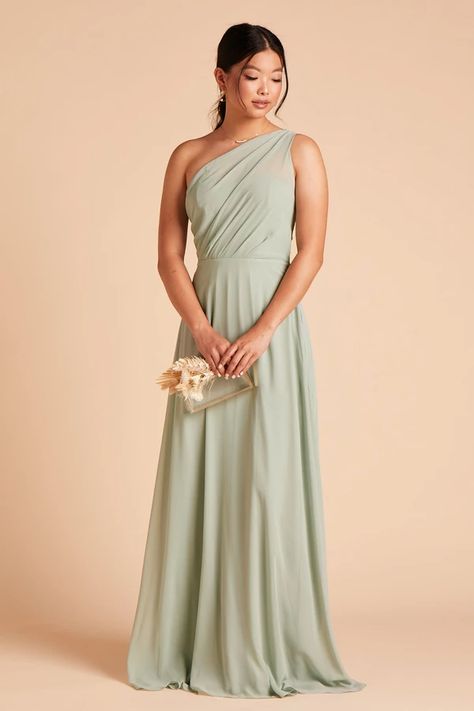 Sage Bridesmaid Dress, Bridesmaid Dress Chiffon, Sage Bridesmaid Dresses, Sage Green Bridesmaid Dress, Convertible Bridesmaid Dress, Sage Green Dress, One Shoulder Bridesmaid Dresses, One Shoulder Bridesmaid, Champagne Bridesmaid Dresses