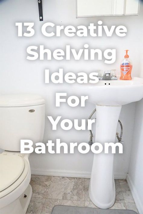 Transform your shelving situation with these 13 creative ideas! #diy #storageideas #diyhomedecor Old Sewing Machine Table, Porch Bathroom, Counter Clutter, Vintage Crates, Bathroom Shelf Decor, Bathroom Wall Shelves, Shelving Ideas, Rustic Shelves, Diy Shelves