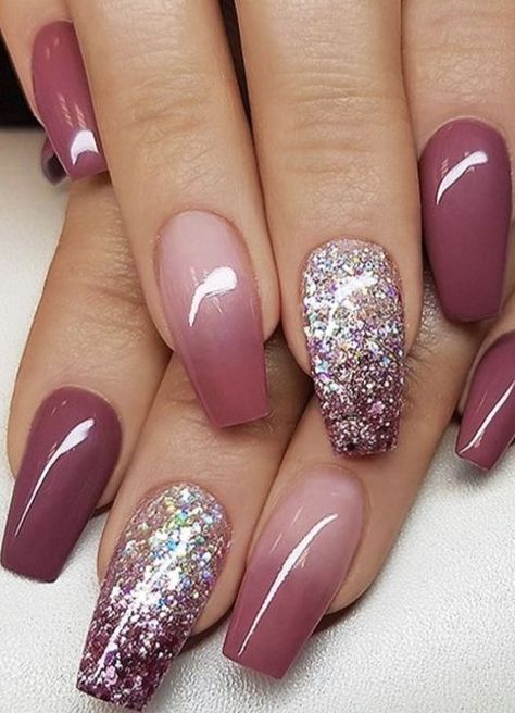 Ambre Nails, Stars Nails, Bridal Nail Art, Valentine Nails, Ombre Nail Designs, Nail Art Ombre, Pretty Nail Art Designs, Nail Art Wedding, Nail Designs Glitter