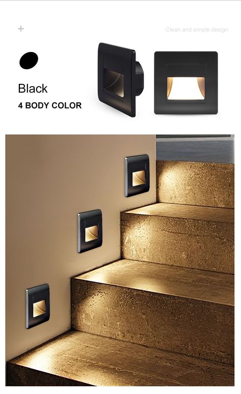 Luckyled Recessed Led Wall Lamp Pir Motion Sensor Stair Case Light Ac85-265v Step Lamp Corridor Lighting Indoor Wall Lighting - Wall Lamps - AliExpress Stair Lights, Escalier Design, Corridor Lighting, Staircase Lighting, Stair Case, Stair Lighting, Indoor Wall Lights, Motion Sensor Lights, Led Wall Lamp