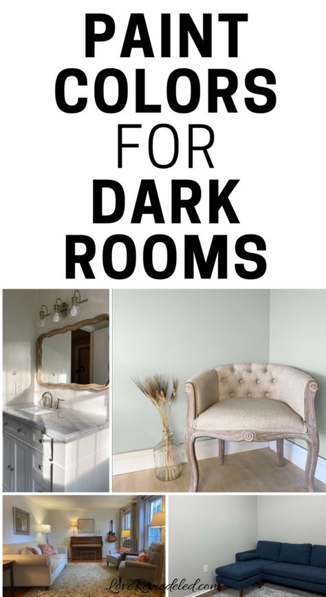 Paint Colors For Studio Apartment, Small Rooms Painted Dark Colours, Paint Ideas For Dark Rooms, Colors To Lighten Up A Dark Room, Bedroom Ideas For Dark Rooms, Living Room Paint Color Ideas To Brighten, Paint To Lighten Up A Dark Room, Colours For Dark Rooms, Small Dark Room Paint Colors