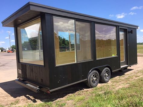 Open Concept Tiny House, Mobile Fashion Truck, Mobile Beauty Salon, Glass Cabin, Tiny House Blog, Baseboard Heating, Home On Wheels, Mobile Office, Mobile Business