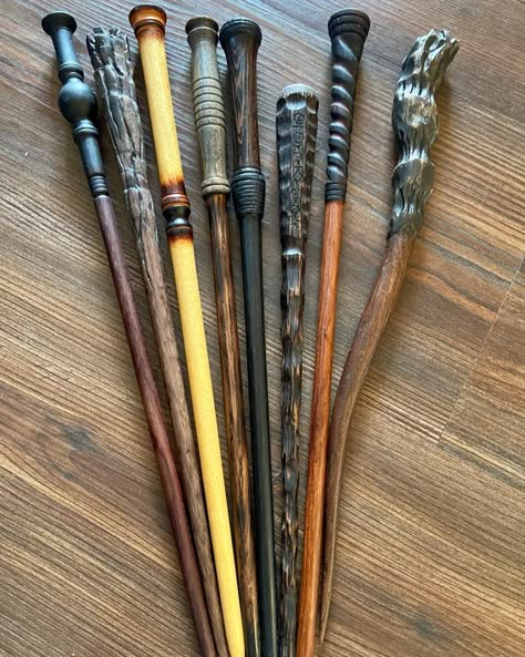 Wand Designs, Garrick Ollivander, Wand Making, Wood Crochet Hook, Wizard Staff, Wooden Wand, Witch Wand, Wizard Wand, A Kind Of Magic