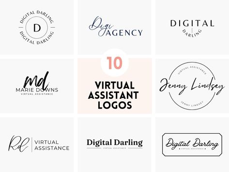 Create professional logos for your virtual assistant business with Canva's easy-to-use logo maker. Choose from hundreds of templates, customize colors, fonts, and icons, and download your high-quality logo in. #Logos #Logo_For_Virtual_Assistant #Virtual_Assistant_Logo_Ideas #Virtual_Assistant_Aesthetic Logo For Virtual Assistant, Virtual Assistant Logo Design Ideas, Virtual Assistant Branding Board, Virtual Assistant Logo Ideas, Virtual Assistant Aesthetic, Virtual Assistant Branding, Virtual Assistant Logo, Create A Logo Free, Va Logo