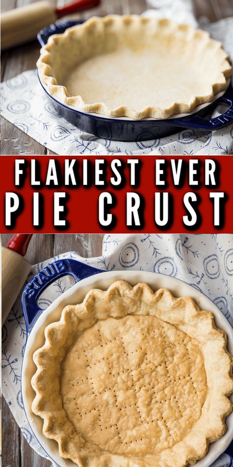 This recipe makes THE FLAKIEST pie crust I have ever tried! There's a special trick to it, and it works every time, like a charm! #pie #piecrust #recipe #easy #flaky #uses #butter #withoutshortening #homemade #pot #apple #desserts #simple #perfect #nofail #savory #sweet #howtomake #double #tips #forquiche #whattodo #hand Vintage Pie Crust Recipe, Magic Melted Butter Pie Dough, Pie Shell Recipe Easy, Hot Water Pie Crust Recipe, Sweet Pie Crust Recipe, Deep Dish Pie Crust, Thanksgiving Pumpkin Recipes, Double Pie Crust Recipe, Easy Pie Crust Recipe