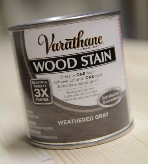 Stain pigment for the console table Weathered Gray Wood Stain, Gray Wood Stain, Diy Succulents Centerpiece, Chalkboard Serving Trays, Rustic Crates, Hall Door, Varathane Wood Stain, Grey Stained Wood, Diy Console