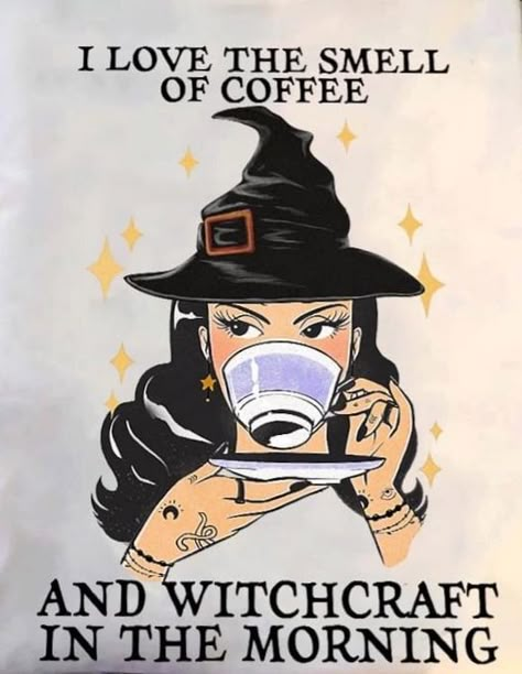 Coffee And Witchcraft, Witchy Wednesday, The Smell Of Coffee, Wednesday Blessings, Witch Quotes, Wiccan Witch, Moon Witch, Witchy Wallpaper, Witchy Crafts