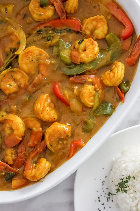 Jamaican Curry, Jamaican Cuisine, Jamaican Dishes, Curry Shrimp, Shrimp Dishes, Jamaican Recipes, Steamed Rice, Caribbean Recipes, Idee Pasto Sano