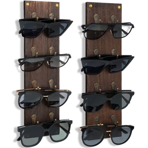 PRICES MAY VARY. Trendy Sunglasses Display Rack: our sunglasses wall display is equipped with hooks on the back, you can hang it where you want without the use of other tools, mainly applied to display and store your glasses, is a good choice of storage tools Save Your Space: the sunglasses wall storage is 35 x 10 cm/ 13.78 x 3.94 inches, 0.6 cm/ 0.24 inches in weight, which is in the moderate size, suitable for hanging in most places, will not take up a lot of space, making your home look more Sunglass Rack, Sunglasses Storage Organizers, Sunglasses Wall, Eyeglasses Display, Sunglasses Organizer, Eyeglasses Holder, Sunglasses Display, Sunglasses Storage, Hanging Jewelry Organizer